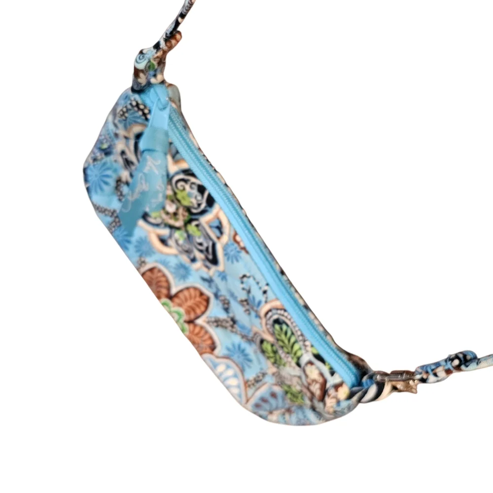 Vera Bradely Floral Bali Blue Crossbody Bag - Picture 7 of 9